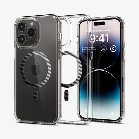 ACS04825 - iPhone 14 Pro Max Case Ultra Hybrid (MagFit) in white showing the back